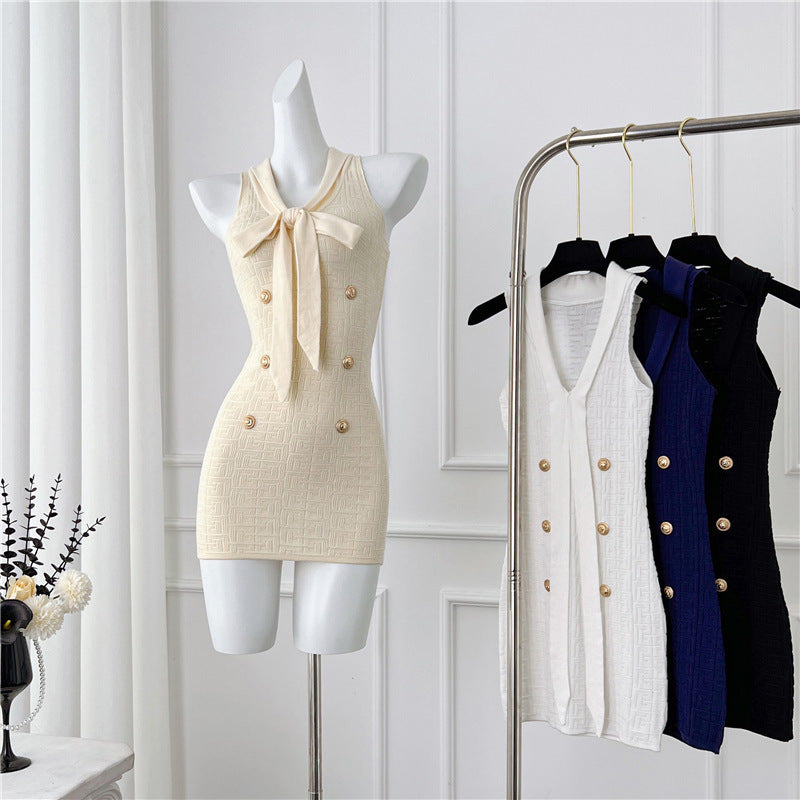 Vestido (Saia) de Malha Elegante Feminino | Estilo Casual Chique | Gola Média | Múltiplas Cores | Leano Shop