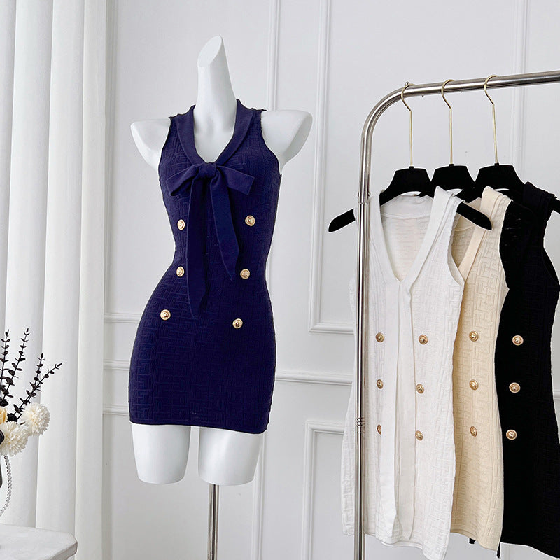 Vestido (Saia) de Malha Elegante Feminino | Estilo Casual Chique | Gola Média | Múltiplas Cores | Leano Shop