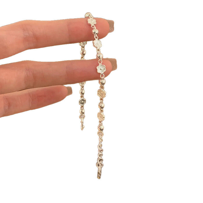 Pulseira Borboleta e Flor de Pêssego Dourada | Ajustável, Moda Feminina