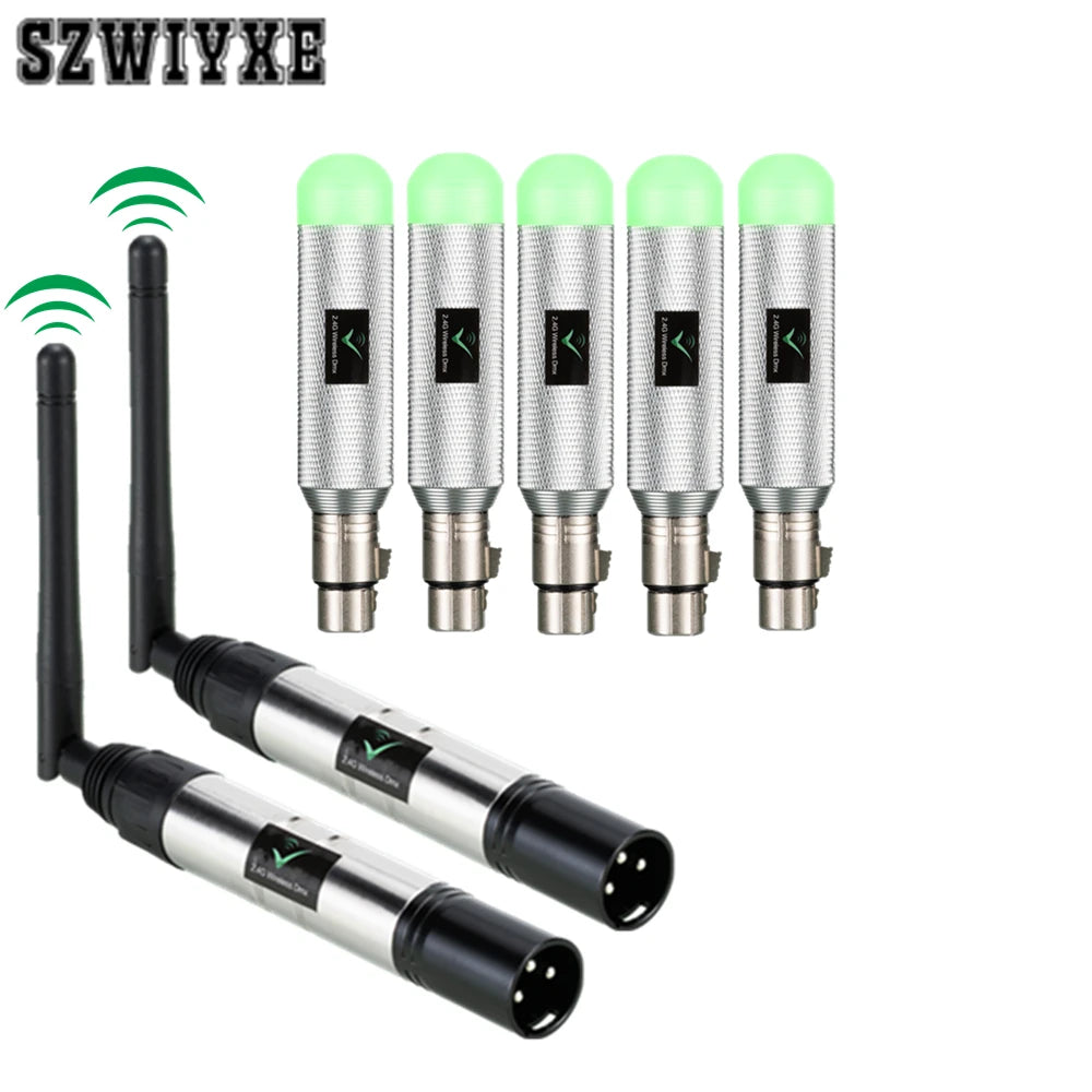 Kit DMX 512 Sem Fios 2.4G (Transmissor + Recetor) – Iluminação Profissional DJ e Palco