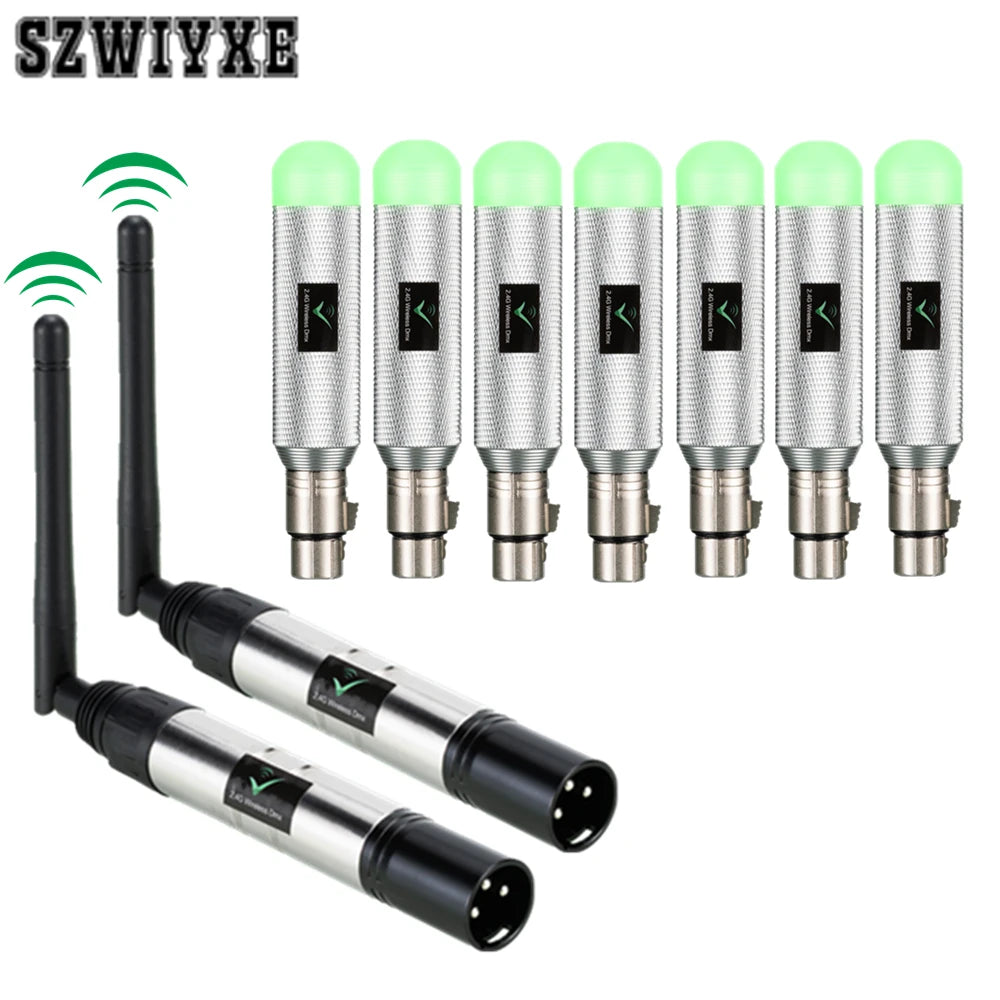 Kit DMX 512 Sem Fios 2.4G (Transmissor + Recetor) – Iluminação Profissional DJ e Palco