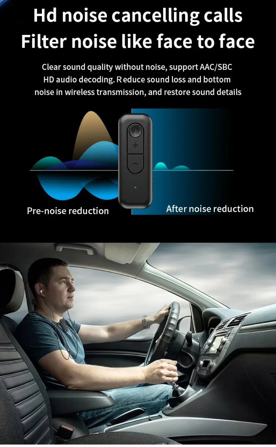 Adaptador Bluetooth 2-em-1 (Transmissor e Recetor 5.3)