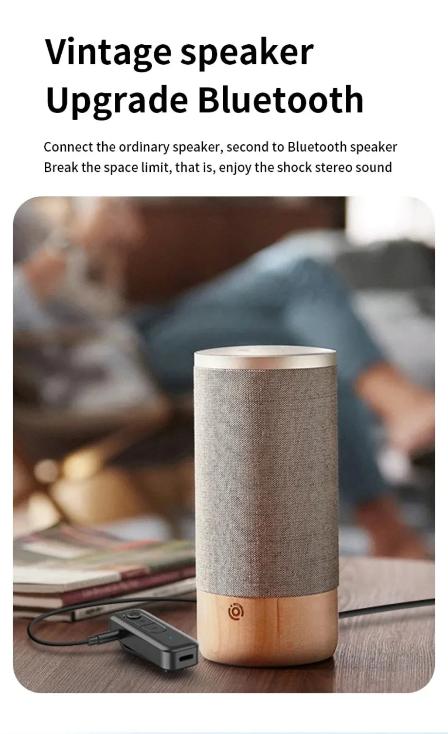 Adaptador Bluetooth 2-em-1 (Transmissor e Recetor 5.3)