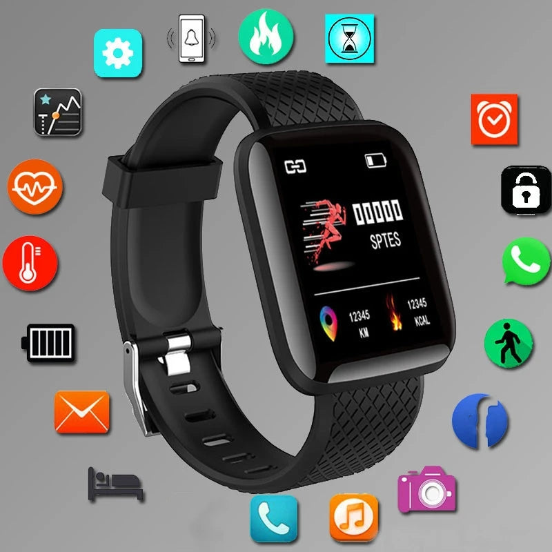 Smartwatch Unissexo D13/116Plus - Monitor Fitness, Notificações e Frequência Cardíaca
