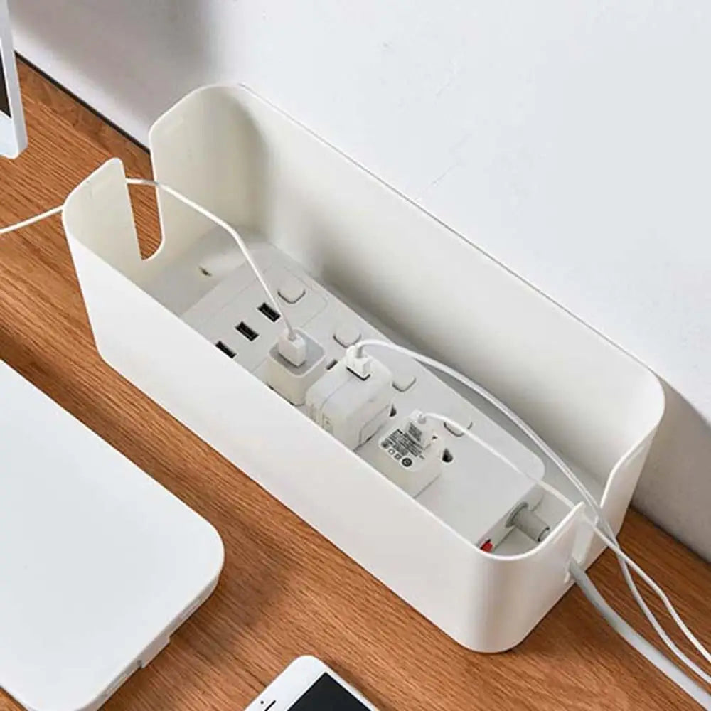 Caixa Organizadora de Cabos e Réguas de Energia – Solução Segura para Desktop e Escritório (Multiusos)