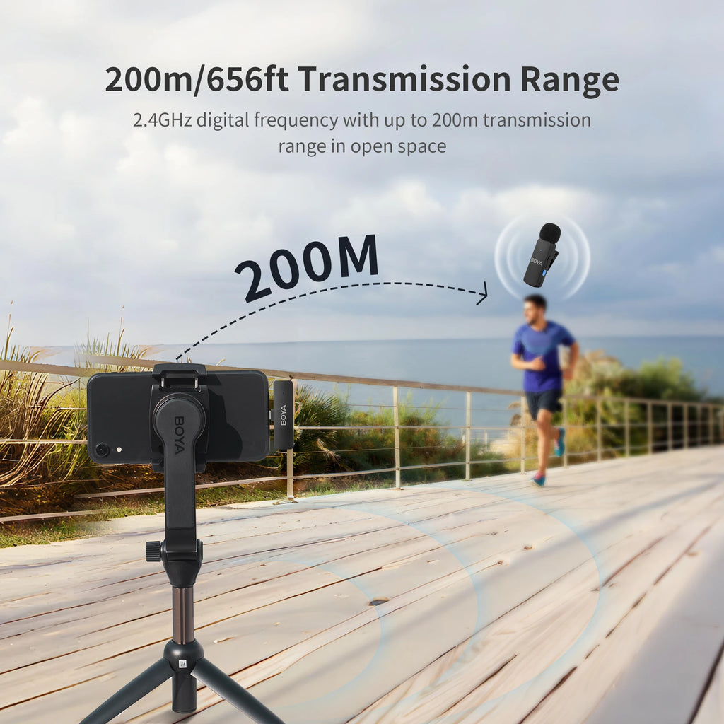 BOYA BY-V4 Wireless Lavalier Microphone (Kit 4 Microfones)