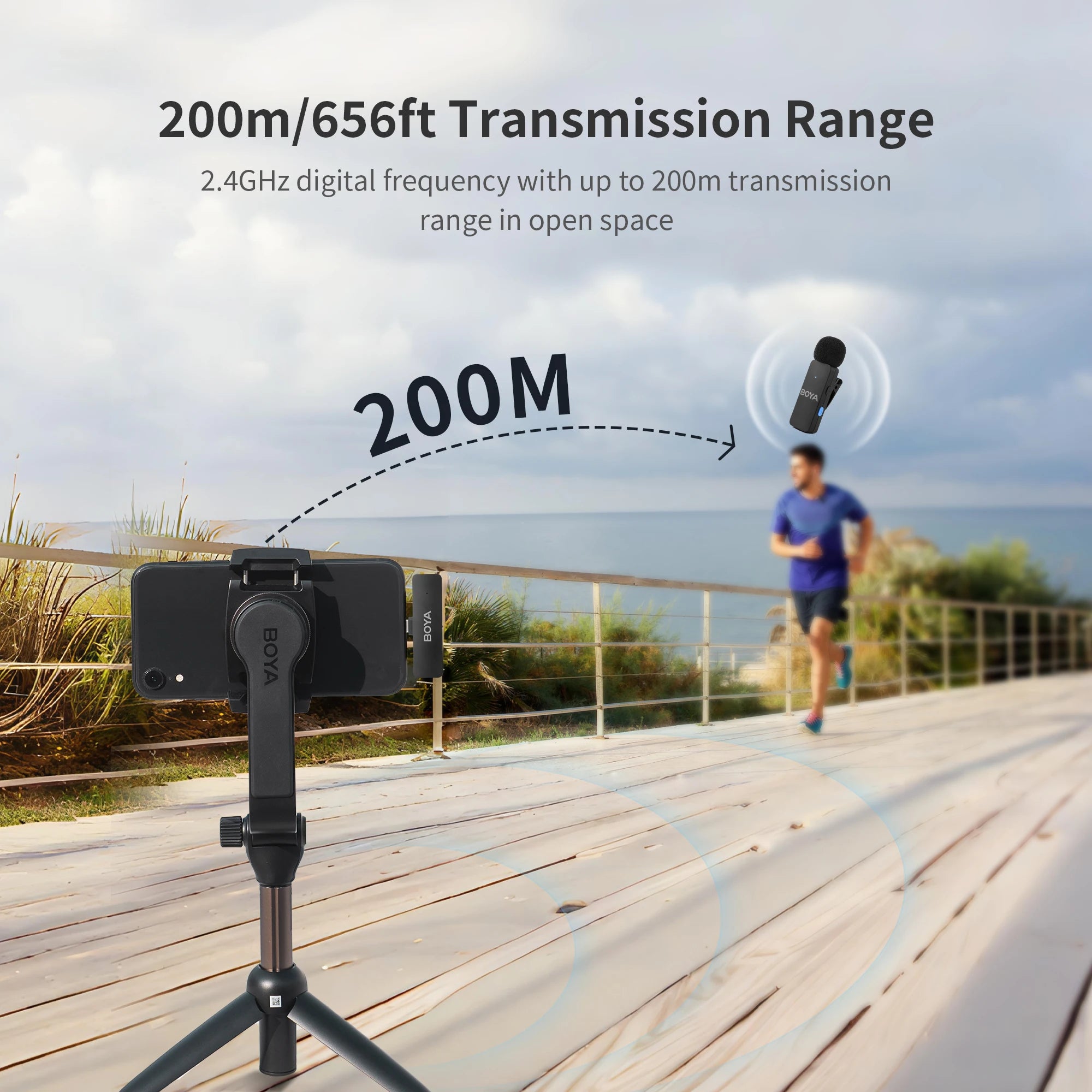 BOYA BY-V4 Wireless Lavalier Microphone (Kit 4 Microfones)