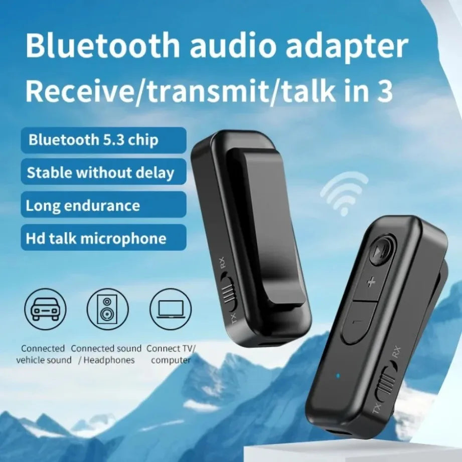 Adaptador Bluetooth 2-em-1 (Transmissor e Recetor 5.3)