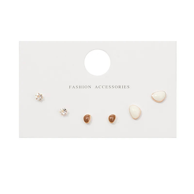 Conjunto de Mini Brincos Stud em Prata S925 - Joia Simples e Elegante