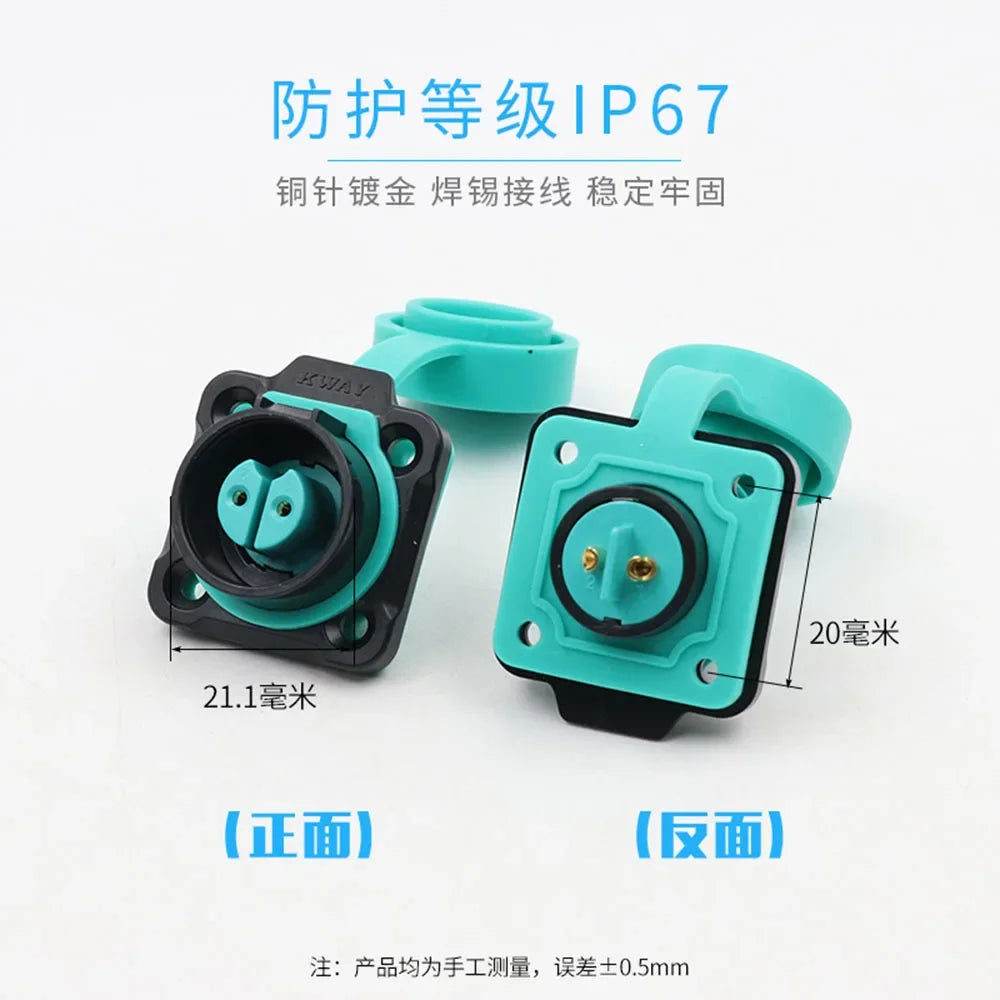 Conector de Aviação Plástico M16 KWAY K16 (2-9 Pinos, IP68)