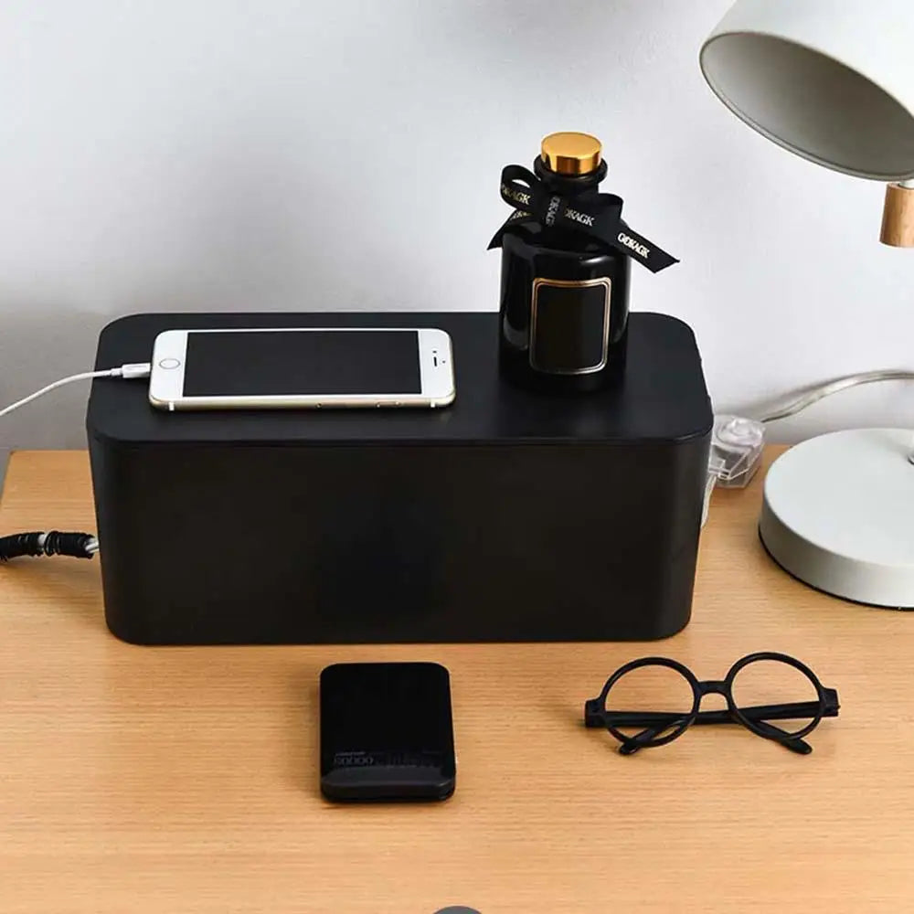 Caixa Organizadora de Cabos e Réguas de Energia – Solução Segura para Desktop e Escritório (Multiusos)