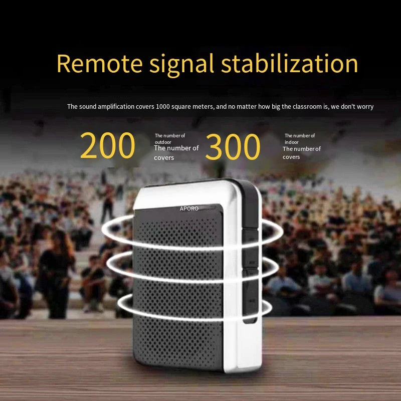 Amplificador de Voz Portátil 30W (2.4G/Bluetooth) para Professores e Guias