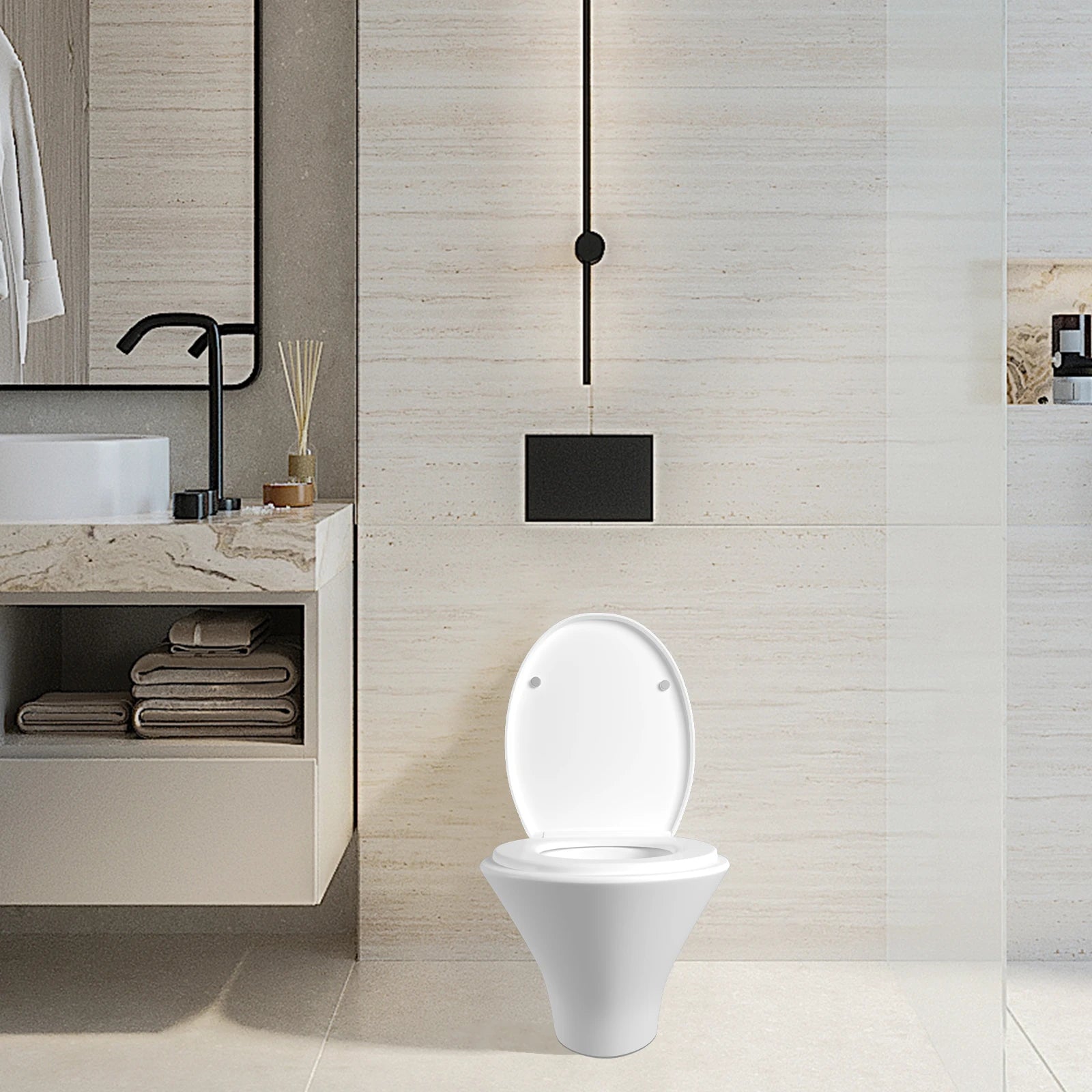 Assento de Sanita O-Type BRIEFNESS (Fecho Suave e Quick-Release)