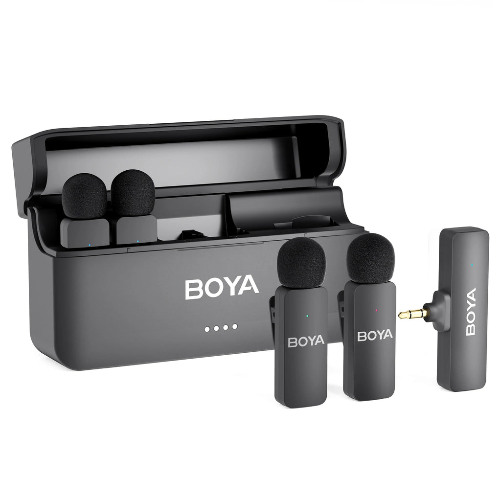BOYA BY-V4 Wireless Lavalier Microphone (Kit 4 Microfones)