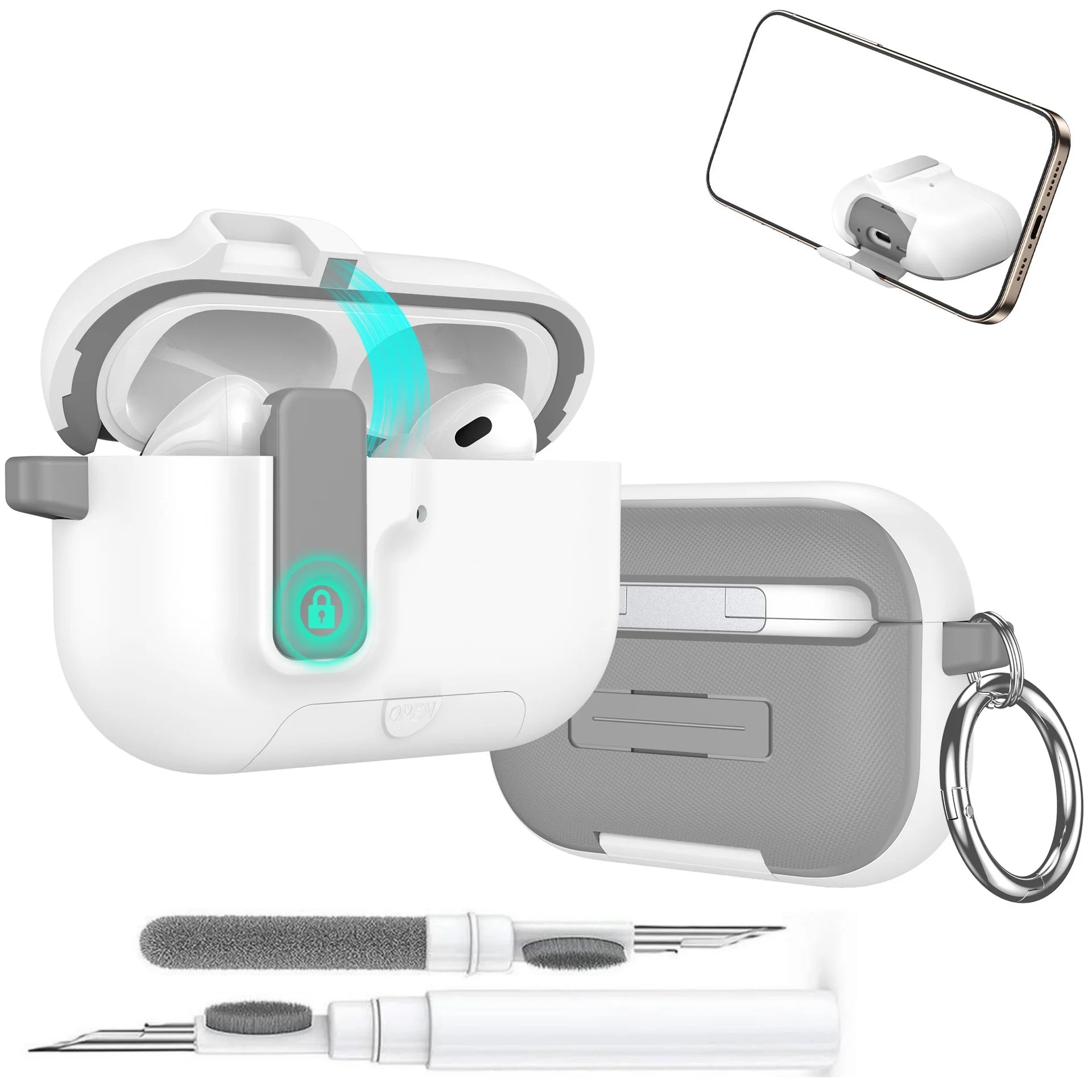 Capa Protetora Fancan para Airpods Pro 3 (C/ Suporte e Kit de Limpeza)