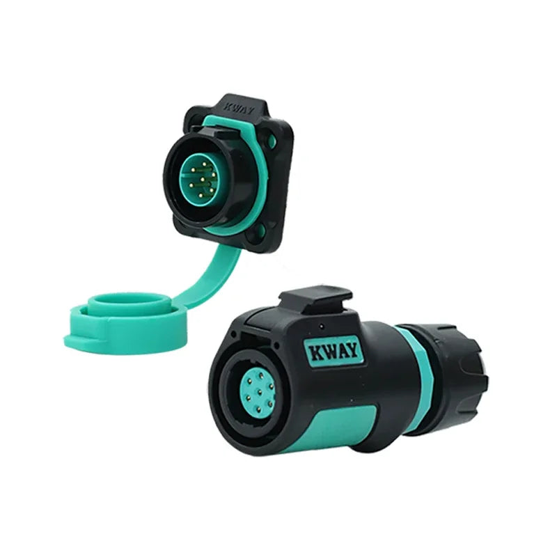 Conector de Aviação Plástico M16 KWAY K16 (2-9 Pinos, IP68)