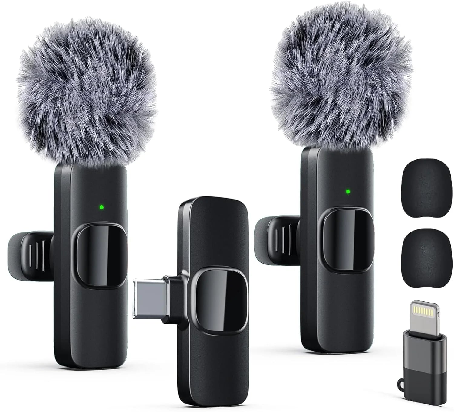 Mini Mic Pro Microfone Wireless Lavalier (Pack 2)