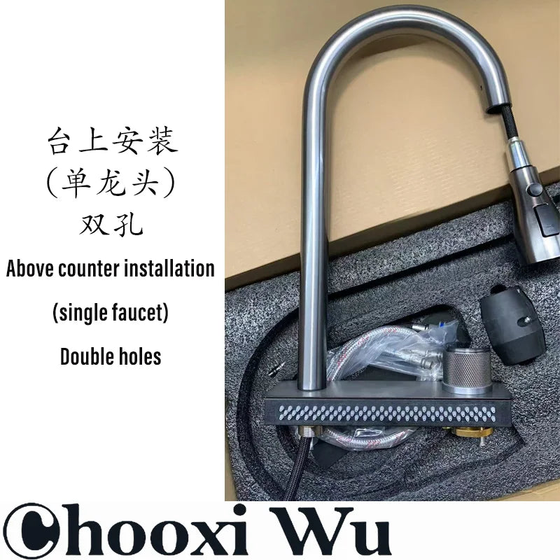 Torneira de Cozinha Casacata Pull Down (Misturador Quente/Frio)