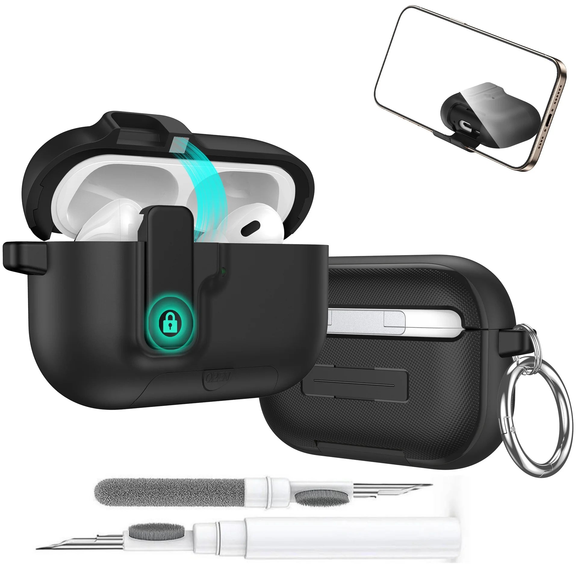 Capa Protetora Fancan para Airpods Pro 3 (C/ Suporte e Kit de Limpeza)