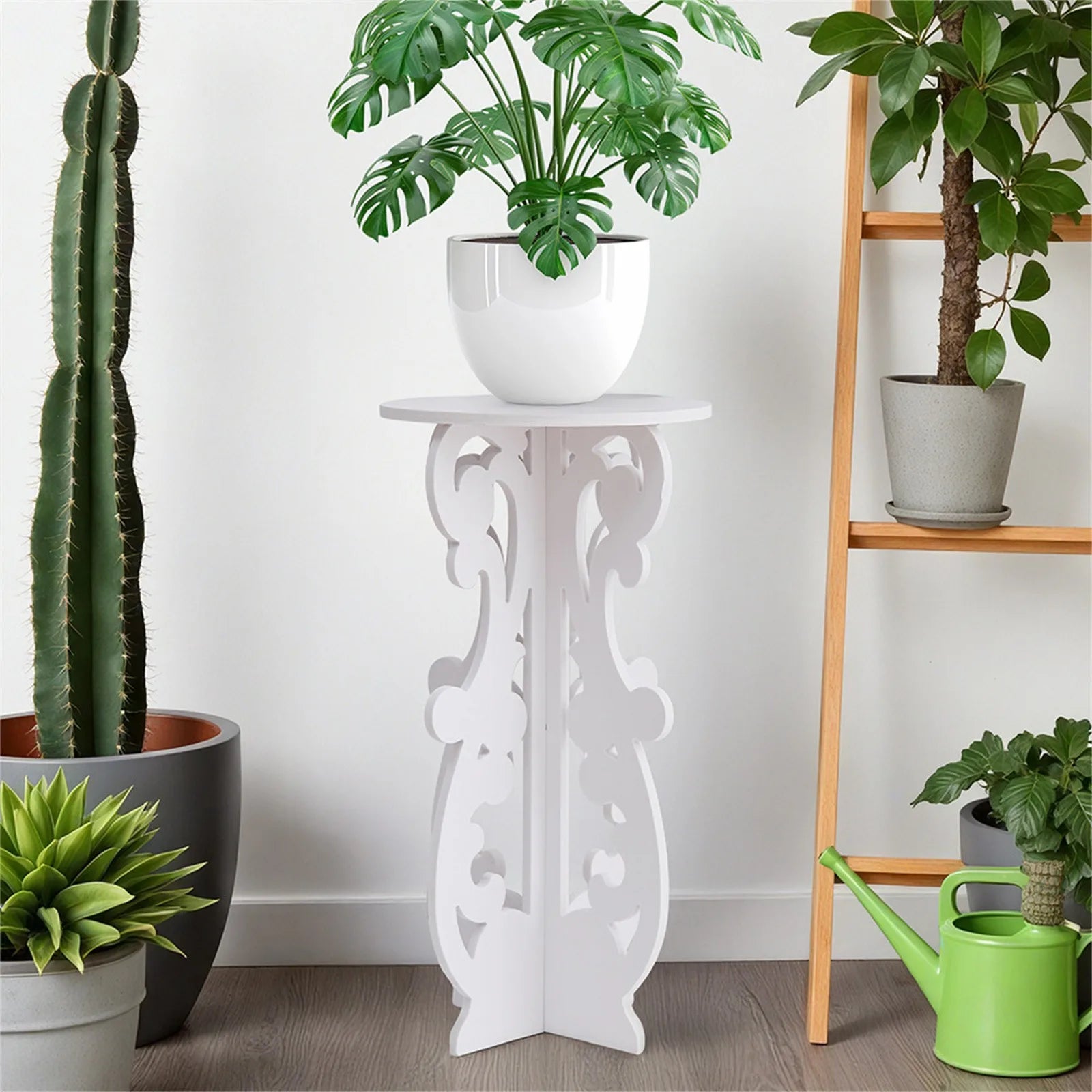 Estante Simples de Chão (PVC) para Plantas, Flores e Suculentas – Balcão e Varanda