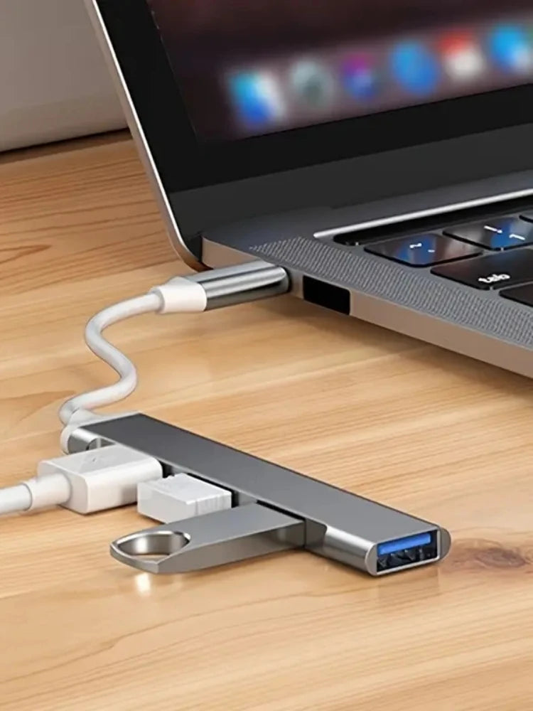 Hub Adaptador Multiportas USB-C (4 Portas) - USB 3.0 de Alta Velocidade