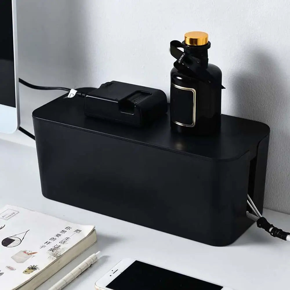 Caixa Organizadora de Cabos e Réguas de Energia – Solução Segura para Desktop e Escritório (Multiusos)