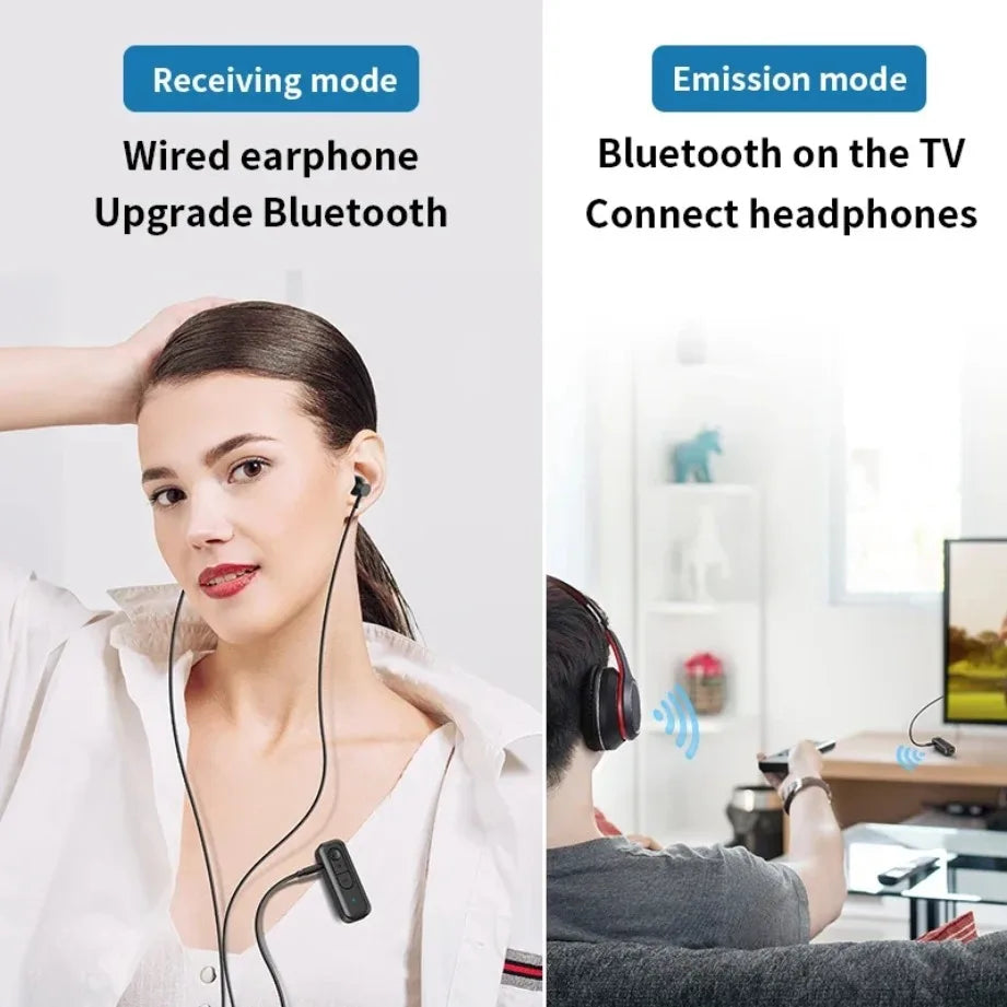 Adaptador Bluetooth 2-em-1 (Transmissor e Recetor 5.3)