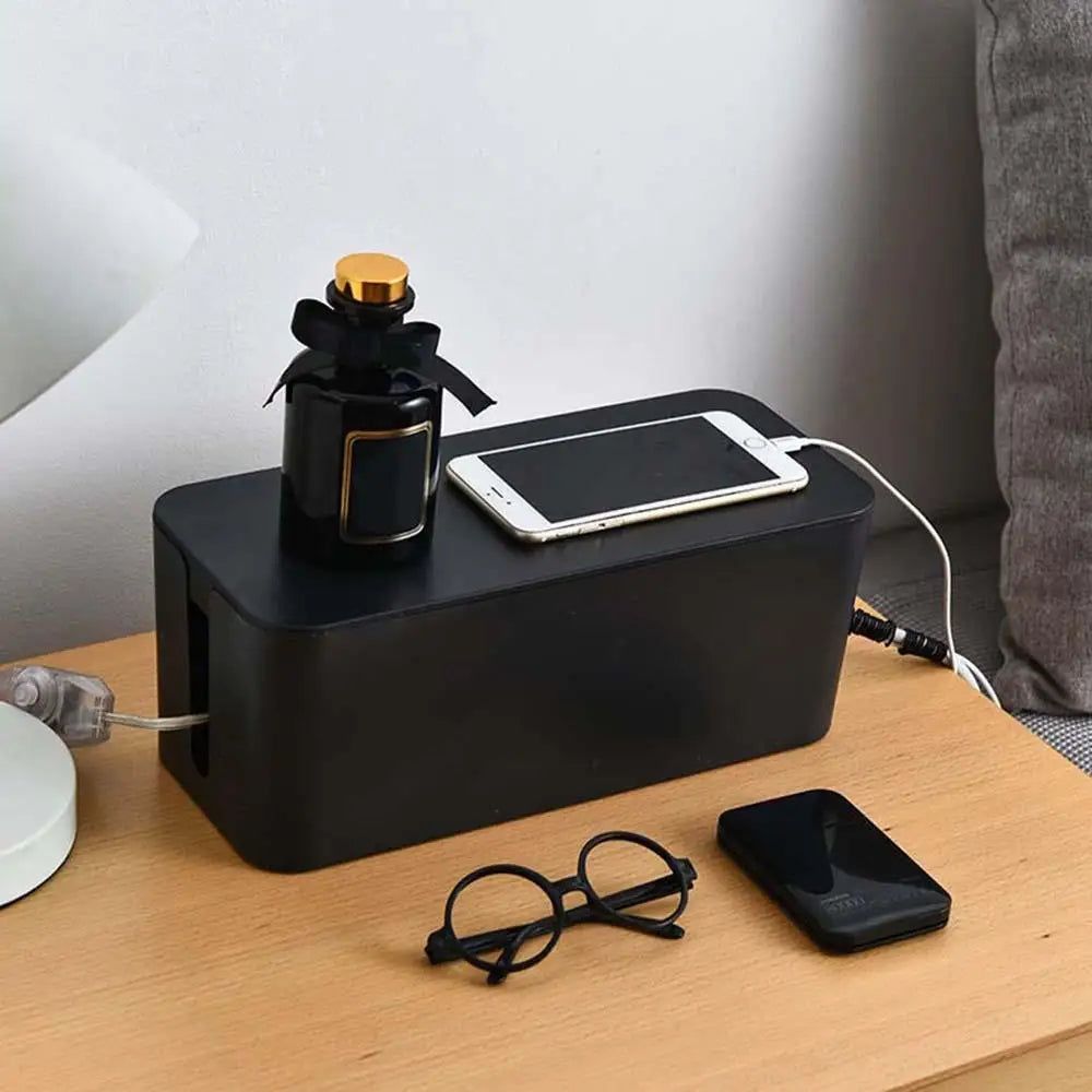 Caixa Organizadora de Cabos e Réguas de Energia – Solução Segura para Desktop e Escritório (Multiusos)