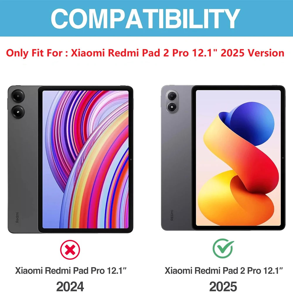 Capa Teclado Wireless Destacável para Xiaomi Redmi Pad 2 Pro 12.1" (2025)