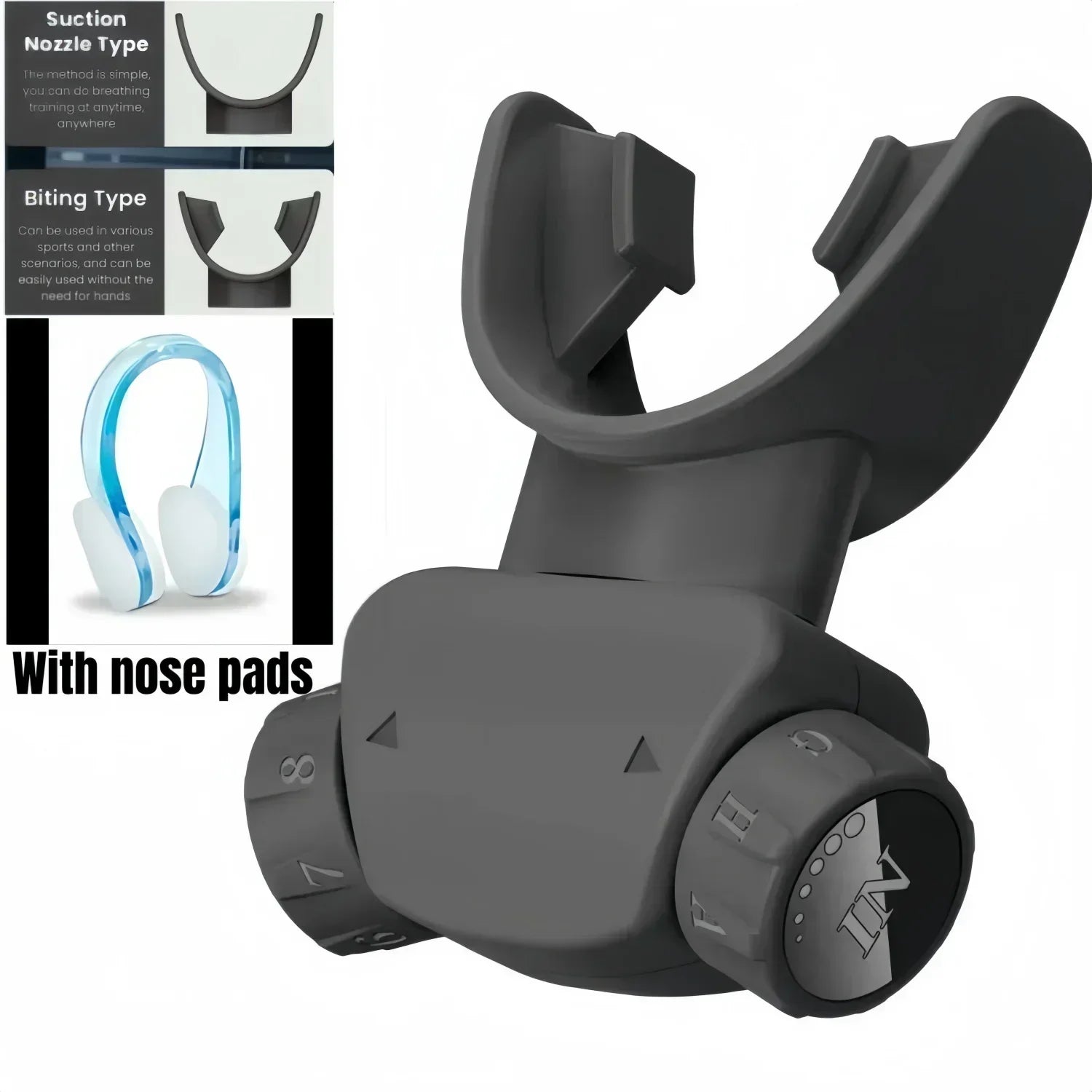 Exercitador Pulmonar Portátil (8 Níveis) – Treinamento Respiratório e Fortalecimento Muscular (Fitness, Yoga, Natação)