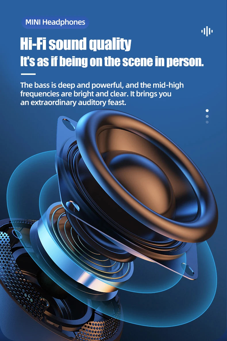 Auscultadores Mini Wireless (Semi-In-Ear)