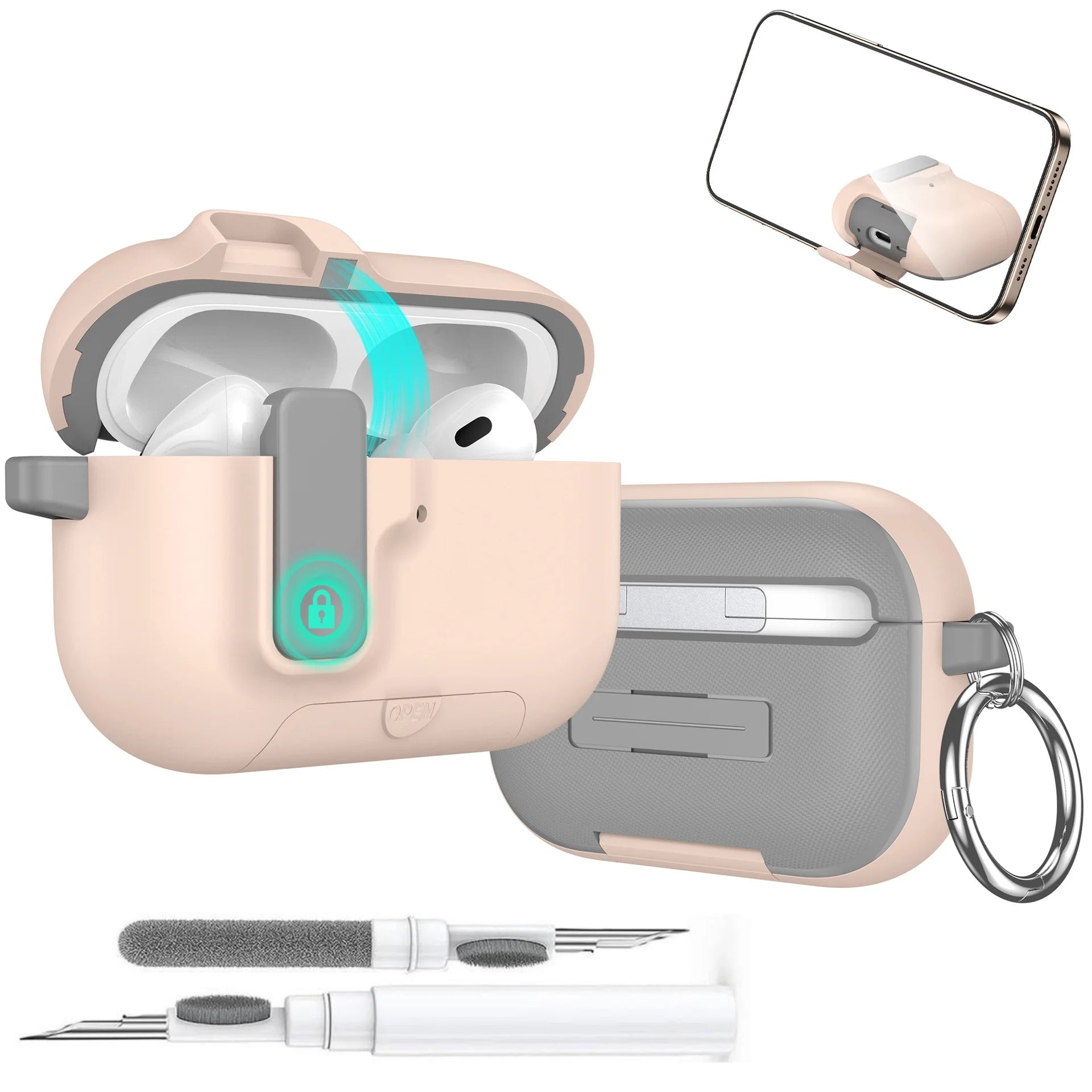 Capa Protetora Fancan para Airpods Pro 3 (C/ Suporte e Kit de Limpeza)