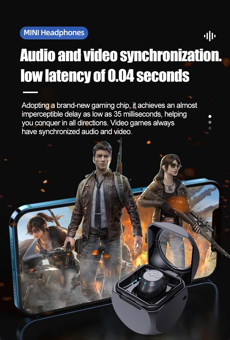 Auscultadores Mini Wireless (Semi-In-Ear)