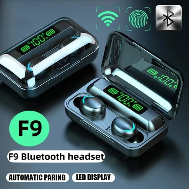 Auricular Bluetooth TWS F9-5 (Hifi Stereo) - Ideal para Sports e Gaming