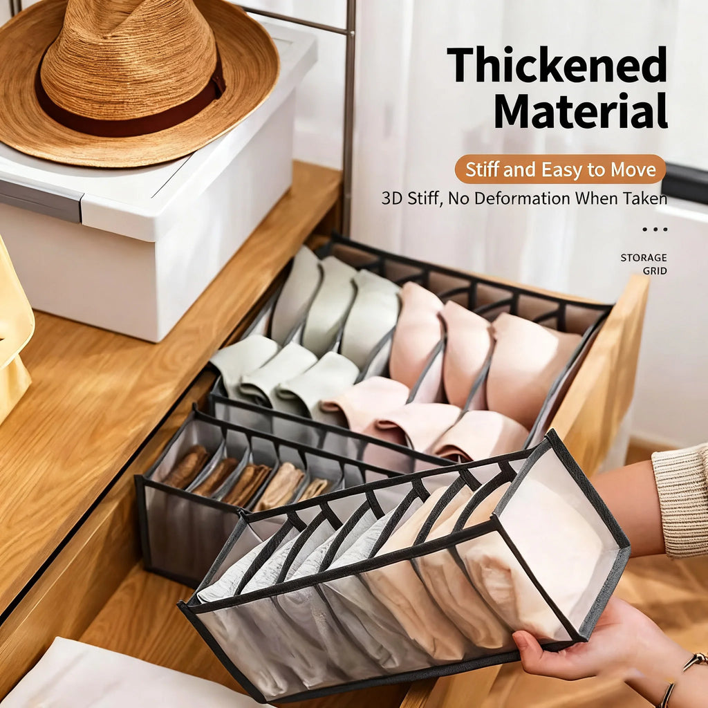 Caixa Organizadora de Gaveta Colmeia para Meias, Roupa Interior e Bebé – Tecido Não Tecido