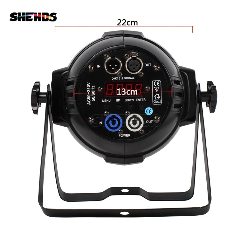 Foco LED COB Par 200W (Branco Quente + Frio 2em1) – Profissional DMX para Palco e Teatro